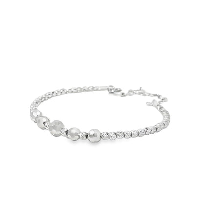 Sterling Silver Beaded Bracelet