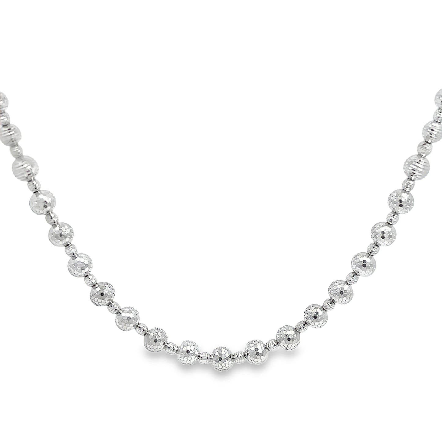 Elegant Silver Beaded Necklace