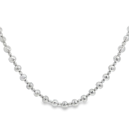 Elegant Silver Beaded Necklace