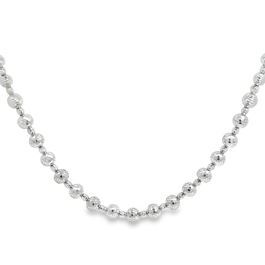 Elegant Silver Beaded Necklace