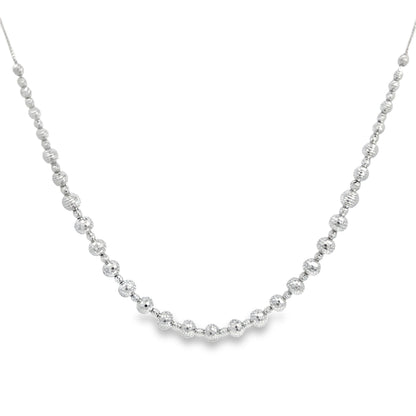 Elegant Silver Beaded Necklace