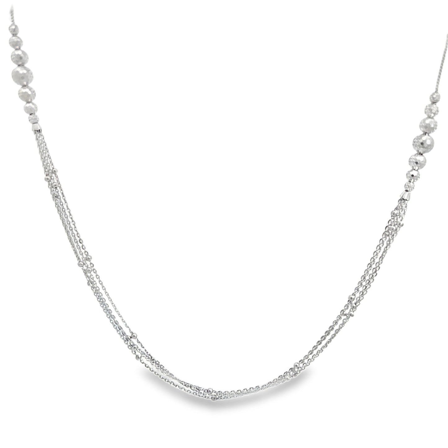 Sterling Silver Multi-Strand Chain Necklace