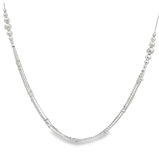 Sterling Silver Multi-Strand Chain Necklace