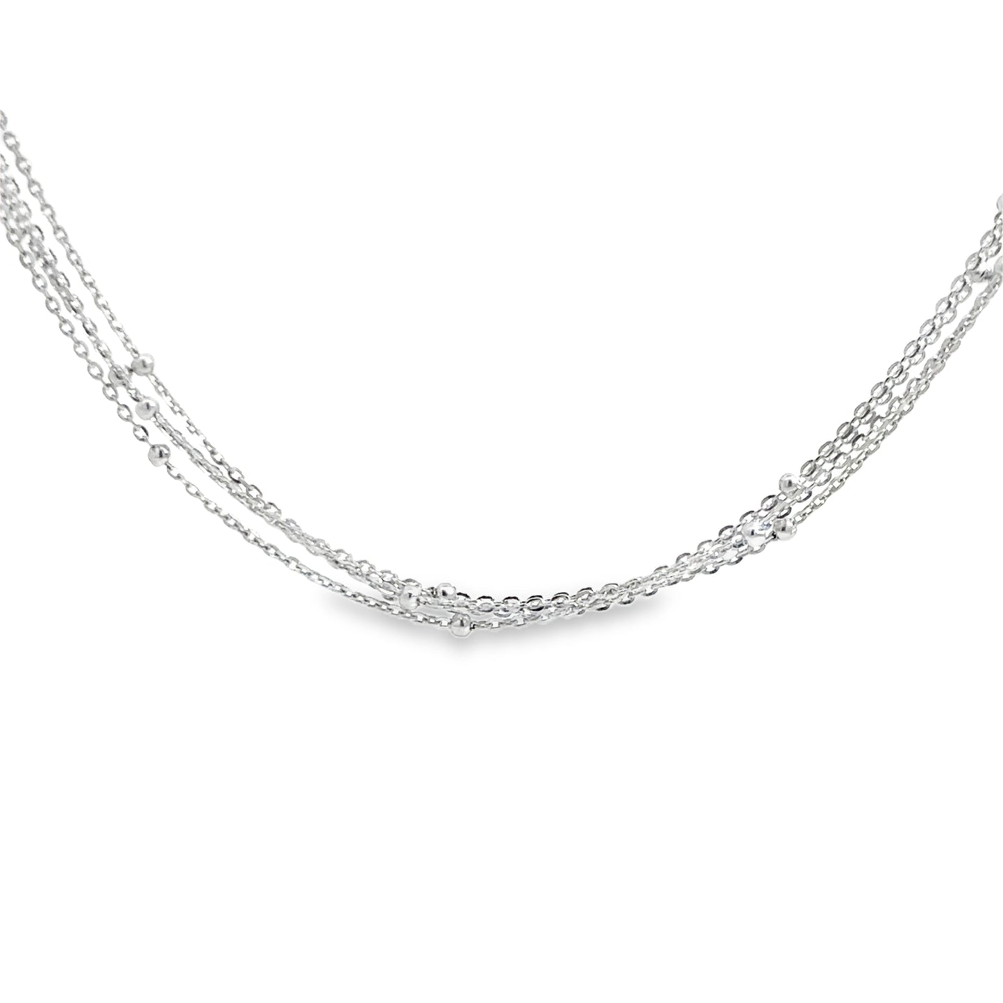 Sterling Silver Multi-Strand Chain Necklace