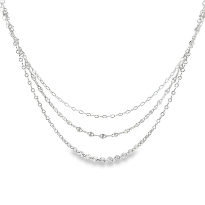 Sterling Silver Multi-Strand Chain Necklace