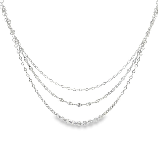 Sterling Silver Multi-Strand Chain Necklace
