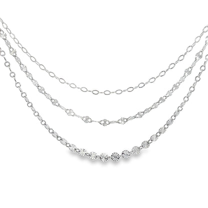 Sterling Silver Multi-Strand Chain Necklace
