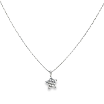 Silver Star Charm Pendant Necklace
