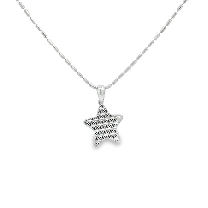 Silver Star Charm Pendant Necklace
