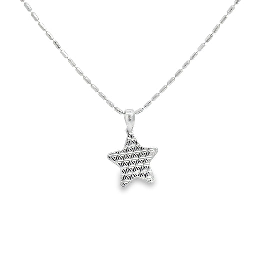 Silver Star Charm Pendant Necklace
