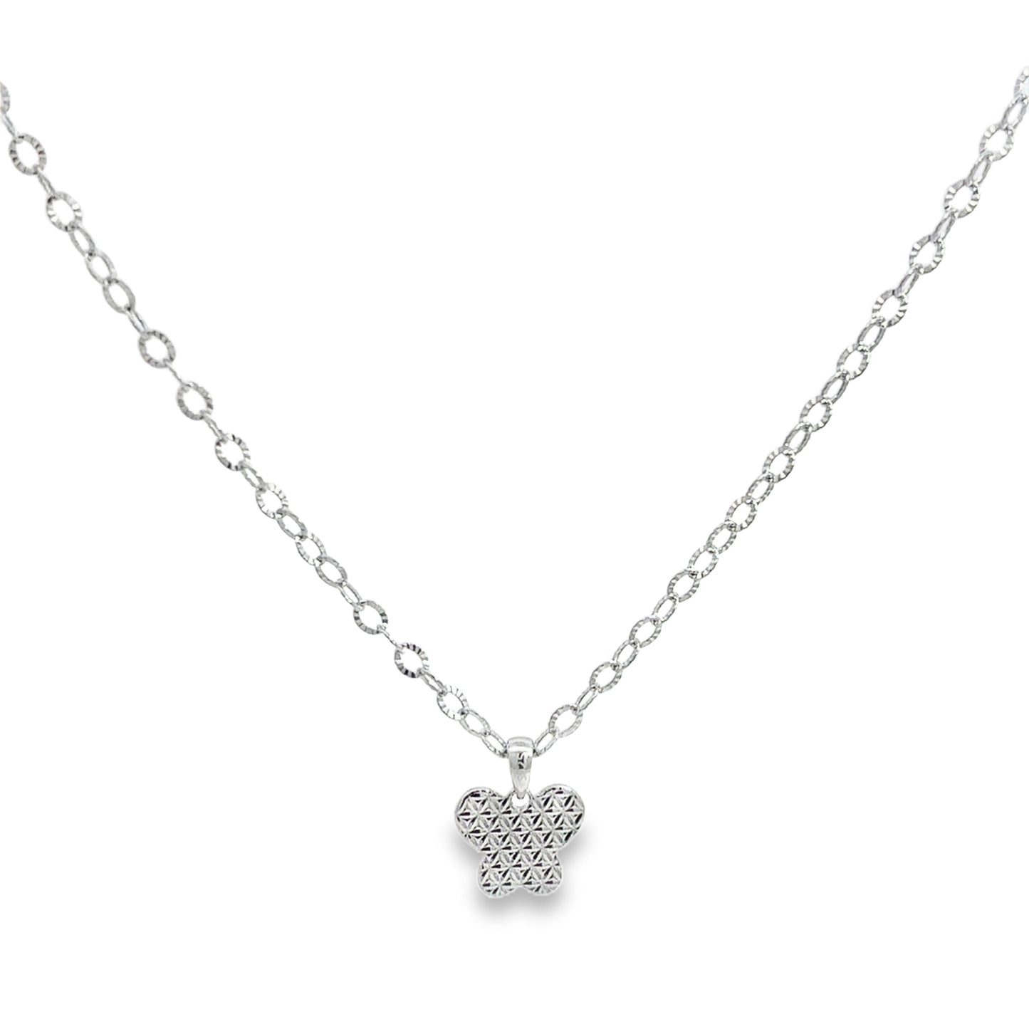 Sterling Silver Butterfly Pendant Necklace