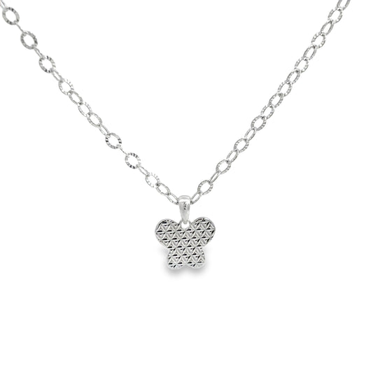 Sterling Silver Butterfly Pendant Necklace