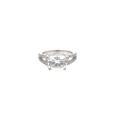 Cushion Cut Green Quartz Sterling Silver Cocktail Ring