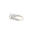 Cushion Cut Green Quartz Sterling Silver Cocktail Ring