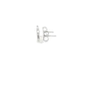 White Gold Diamond Stud Earrings in Silver