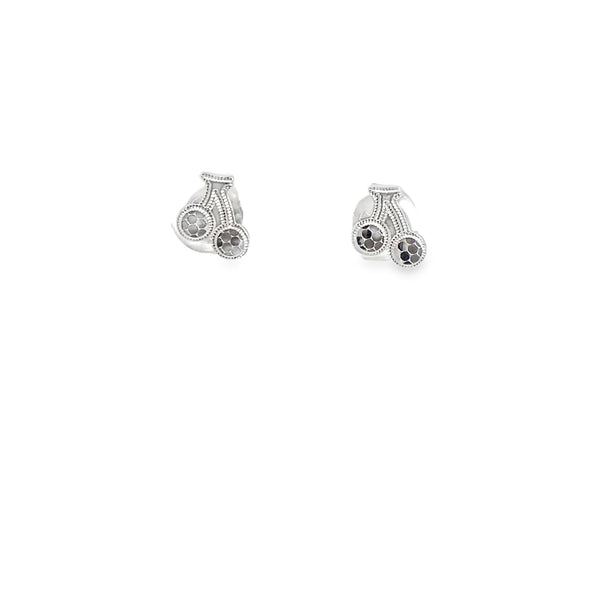 Classic Round Brilliant Cut Diamond Halo Stud Earrings in White Gold