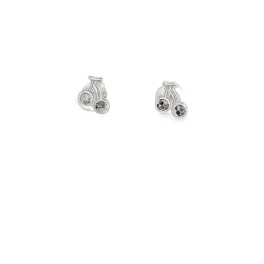 Classic Round Brilliant Cut Diamond Halo Stud Earrings in White Gold