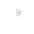 Classic Round Brilliant Cut Diamond Halo Stud Earrings in White Gold