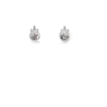 Classic Round Brilliant Diamond Stud Earrings in Polished White Gold