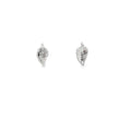 Contemporary White Gold Geometric Circular Stud Earrings