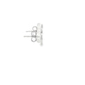 Contemporary White Gold Geometric Circular Stud Earrings
