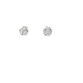 Classic Round Brilliant Cut Diamond Stud Earrings in White Gold