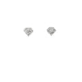 Modern Hexagonal White Gold Brilliant Cut Diamond Stud Earrings