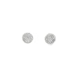 Minimalist Polished Sterling Silver Spherical Stud Earrings