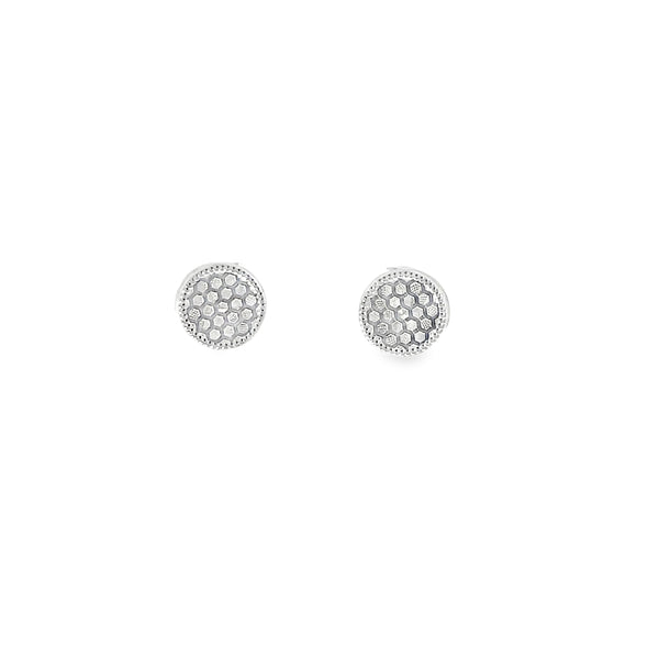 Minimalist Polished Sterling Silver Spherical Stud Earrings