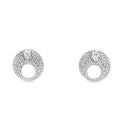 Elegant Pear-Cut Brilliant Diamond Stud Earrings in Polished White Gold