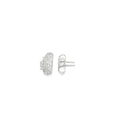 Classic Round Brilliant Cut Diamond Stud Earrings in White Gold