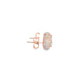 Classic Round Brilliant Diamond Stud Earrings in 14k Rose Gold