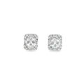 Oval Brilliant Cut Diamond Stud Earrings in White Gold