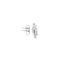 Oval Brilliant Cut Diamond Stud Earrings in White Gold