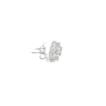 Classic Round Brilliant Cut Diamond Stud Earrings in White Gold