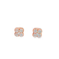 Classic Round Brilliant Cut Diamond Stud Earrings in White Gold