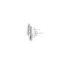 Pear Shape Brilliant Cut Diamond Stud Earrings in White Gold