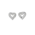 Baguette Cut Diamond Step Arrangement White Gold Stud Earrings