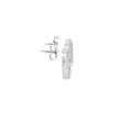 Baguette Cut Diamond Step Arrangement White Gold Stud Earrings