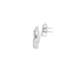 Baguette Cut Diamond Step Arrangement White Gold Stud Earrings