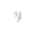 925 Silver Double Heart Ruby Stud Earrings