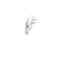 925 Silver Double Heart Ruby Stud Earrings