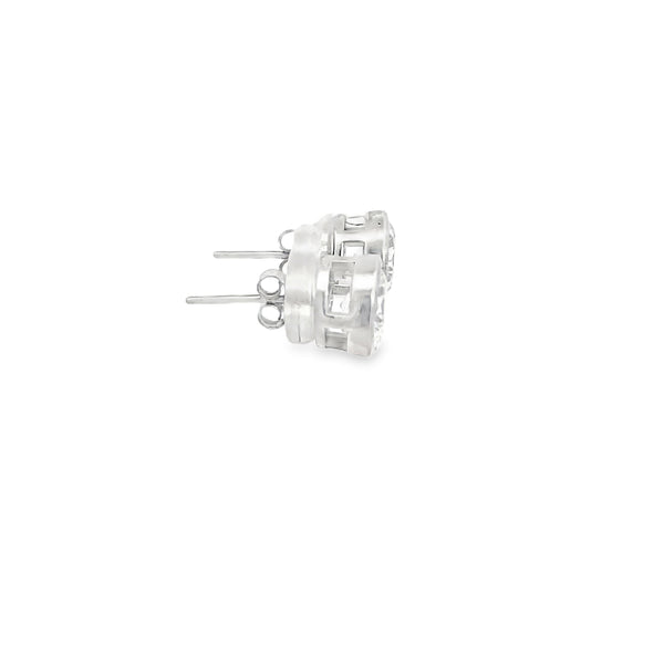 Classic Round Brilliant-Cut Diamond Stud Earrings in 14K White Gold