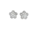 Classic Round Brilliant Diamond Stud Earrings in 14k White Gold