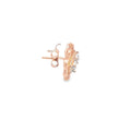Cushion Brilliant-Cut Diamond Stud Earrings in Rose Gold