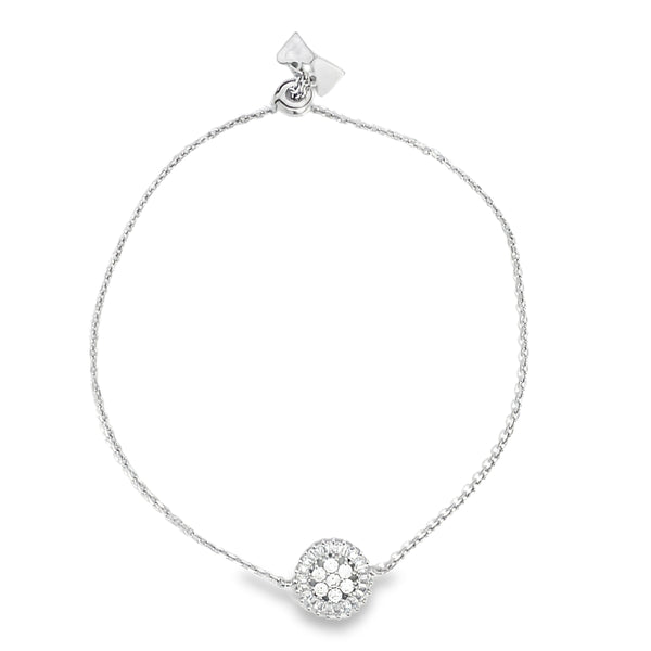 Elegant Round Brilliant Cut Diamond Tennis Bracelet in White Gold