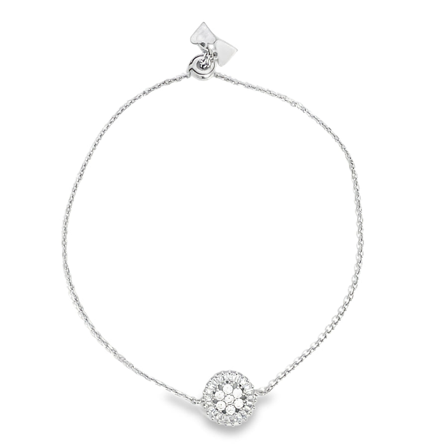 Elegant Round Brilliant Cut Diamond Tennis Bracelet in White Gold