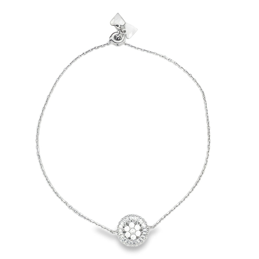 Elegant Round Brilliant Cut Diamond Tennis Bracelet in White Gold