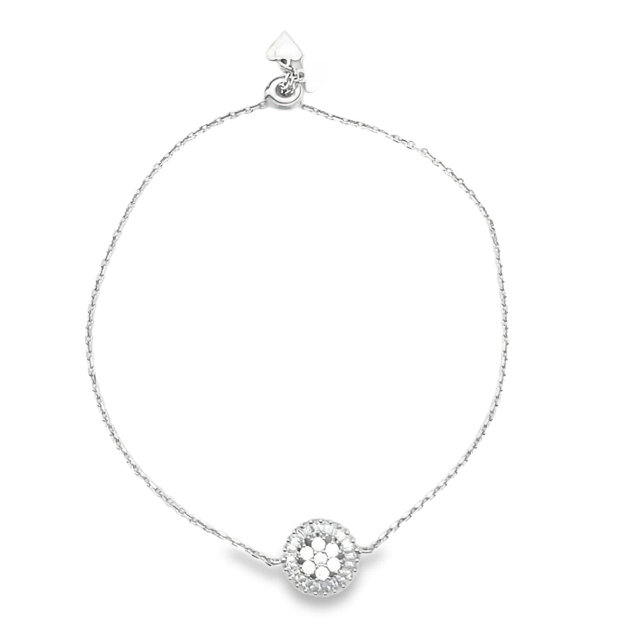 Elegant Round Brilliant Cut Diamond Tennis Bracelet in White Gold