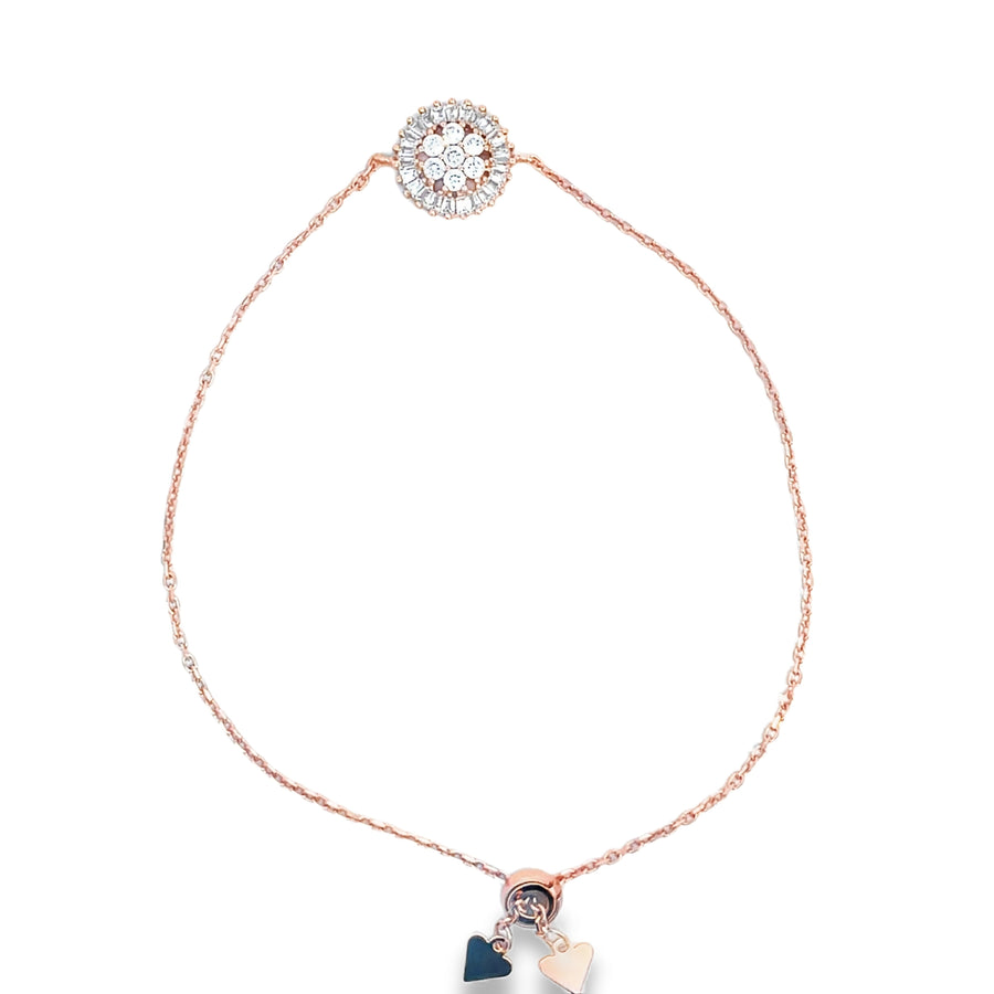 Elegant Round Brilliant Cut Diamond Tennis Bracelet in White Gold